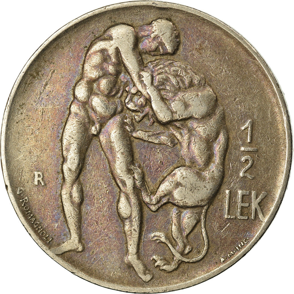 Monnaie, Albania, 1/2 Lek, 1926, Rome, TTB, Nickel, KM:4