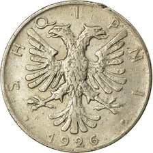 Münze, Albania, 1/2 Lek, 1926, Rome, SS, Nickel, KM:4