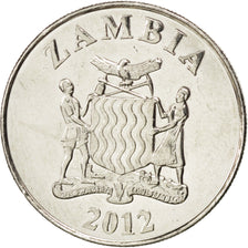 ZAMBIA, Kwacha, 2012, KM #209, MS(63), Nickel plated steel, 4.99