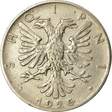 Monnaie, Albania, 1/2 Lek, 1926, Rome, TTB, Nickel, KM:4