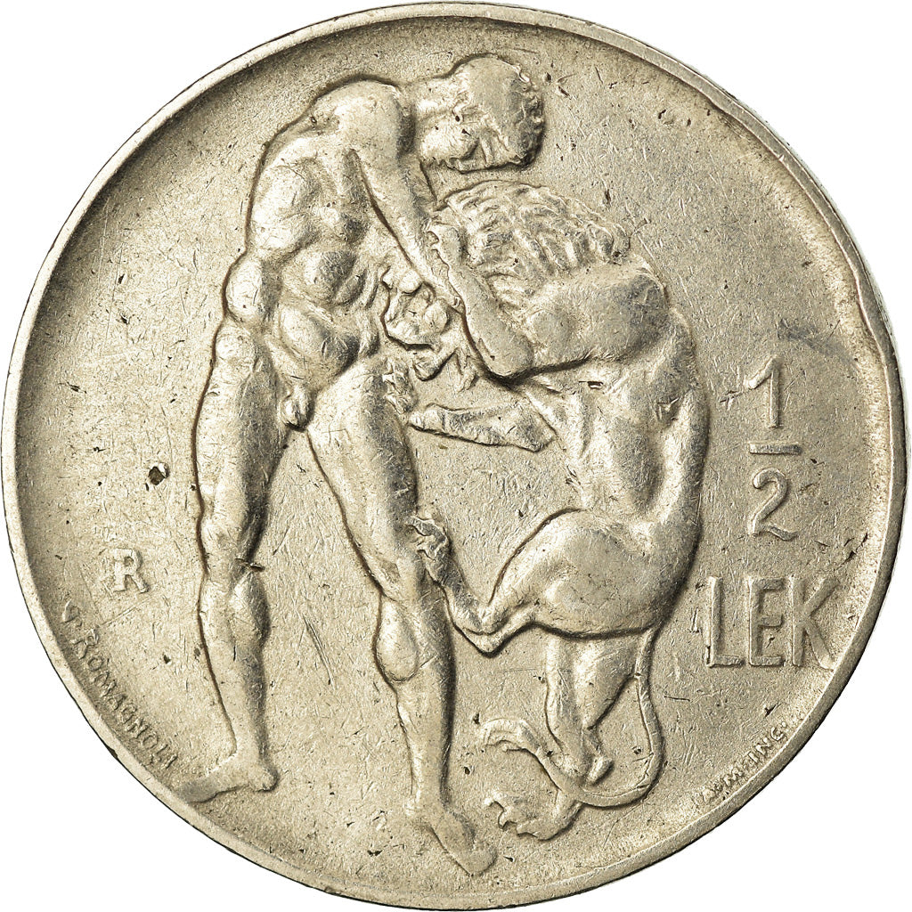 Monnaie, Albania, 1/2 Lek, 1926, Rome, TTB, Nickel, KM:4