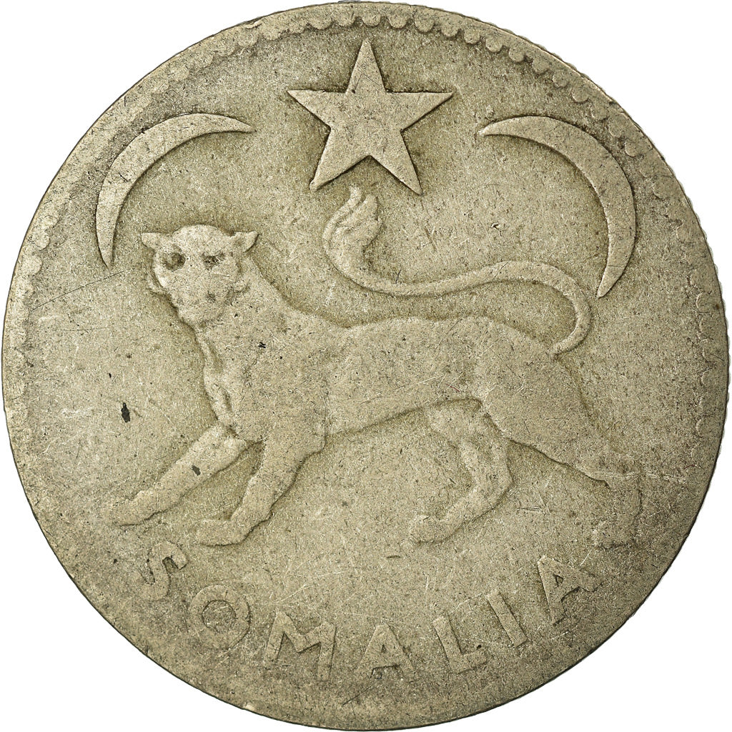 Moneta, Somalia, Somalo, 1950, MB, Argento, KM:5