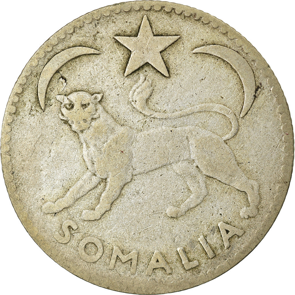 Moneta, Somalia, Somalo, 1950, MB, Argento, KM:5