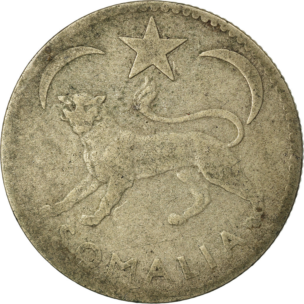 Moneta, Somalia, Somalo, 1950, MB, Argento, KM:5