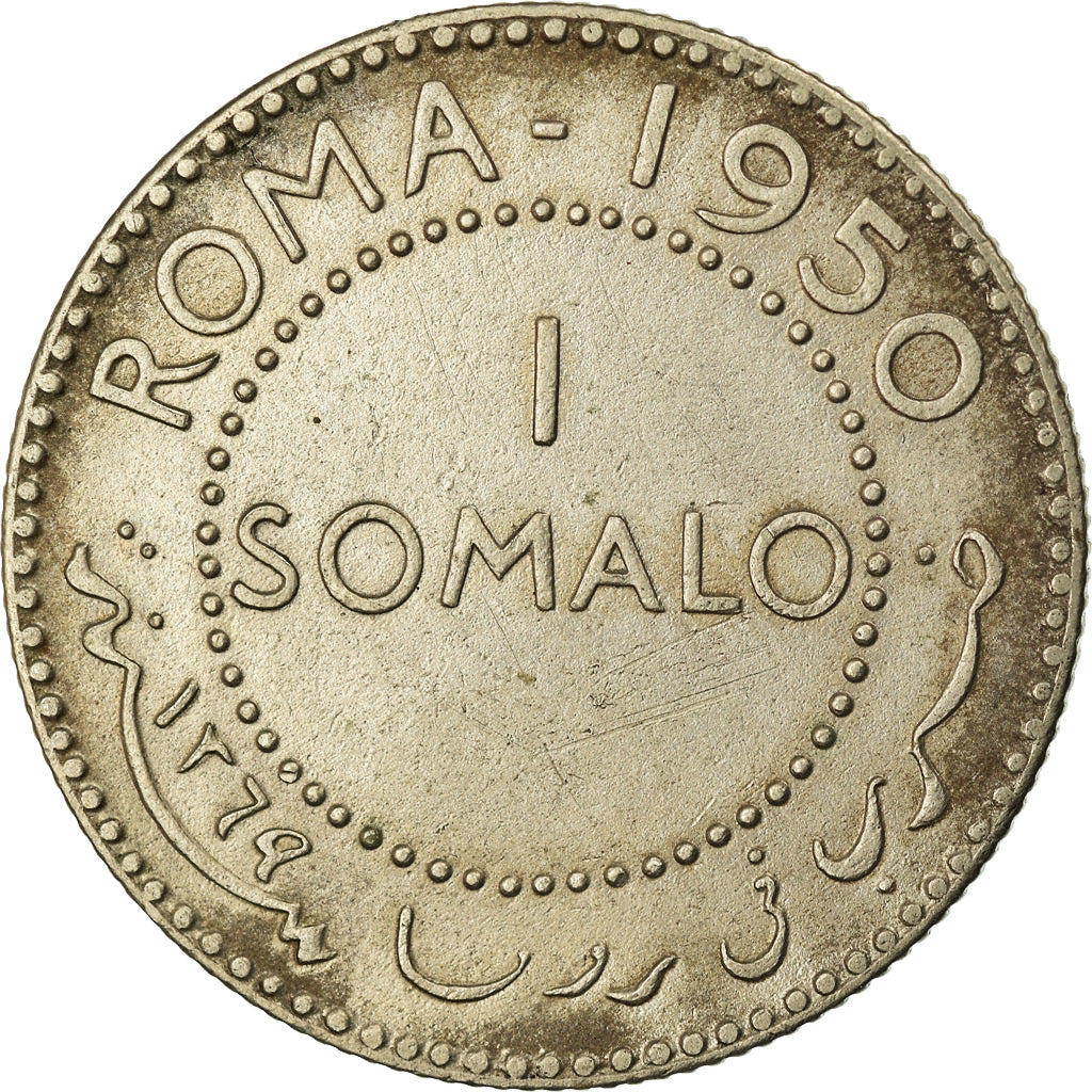 Moneta, Somalia, Somalo, 1950, BB+, Argento, KM:5