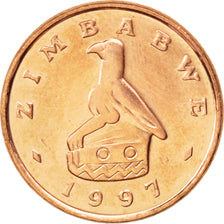 Coin, Zimbabwe, Cent, 1997, MS(63), Bronze Plated Steel, KM:1a