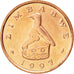 Coin, Zimbabwe, Cent, 1997, MS(63), Bronze Plated Steel, KM:1a