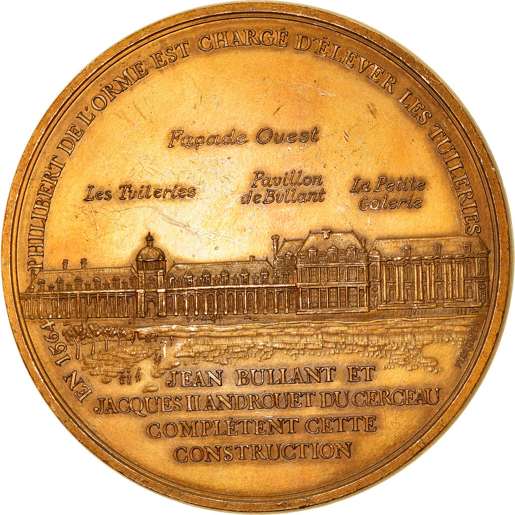 France, Médaille, Les Constructeurs du Château des Tuileries, History, 1972