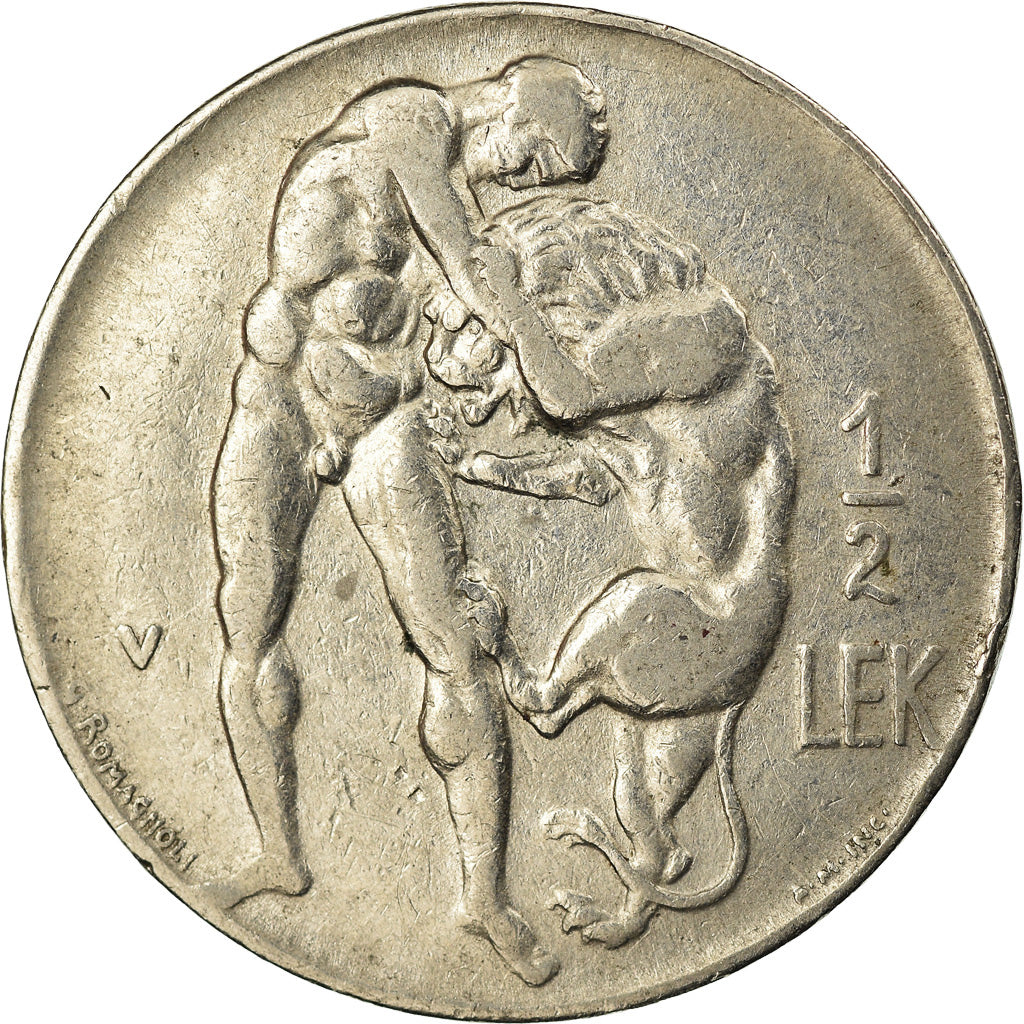 Monnaie, Albania, Zog I, 1/2 Lek, 1930, TTB, Nickel, KM:13