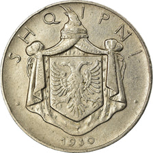 Moeda, Albânia, Zog I, 1/2 Lek, 1930, AU(50-53), Níquel, KM:13