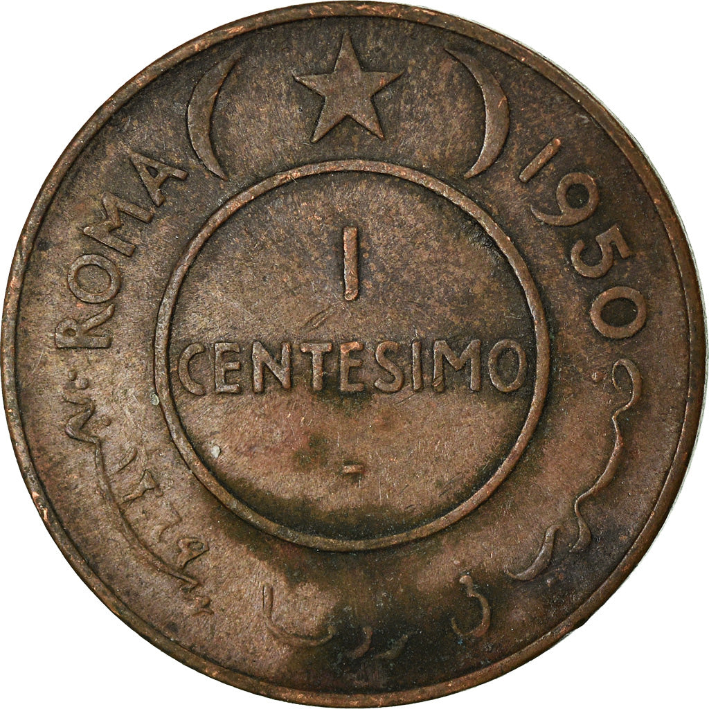 Moneta, Somalia, Centesimo, 1950, BB, Rame, KM:1