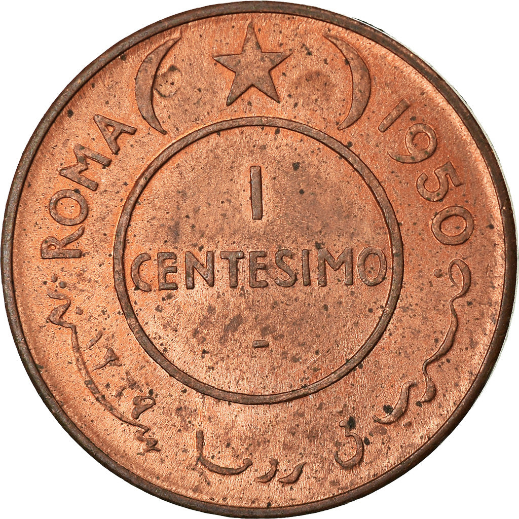 Moneta, Somalia, Centesimo, 1950, MS(60-62), Miedź, KM:1