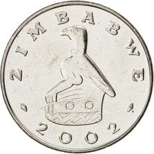 ZIMBABWE, Dollar, 2002, Harare, KM #6a, MS(63), Nickel Plated Steel, 29, 10.01