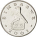 ZIMBABWE, Dollar, 2002, Harare, KM #6a, MS(63), Nickel Plated Steel, 29, 10.01