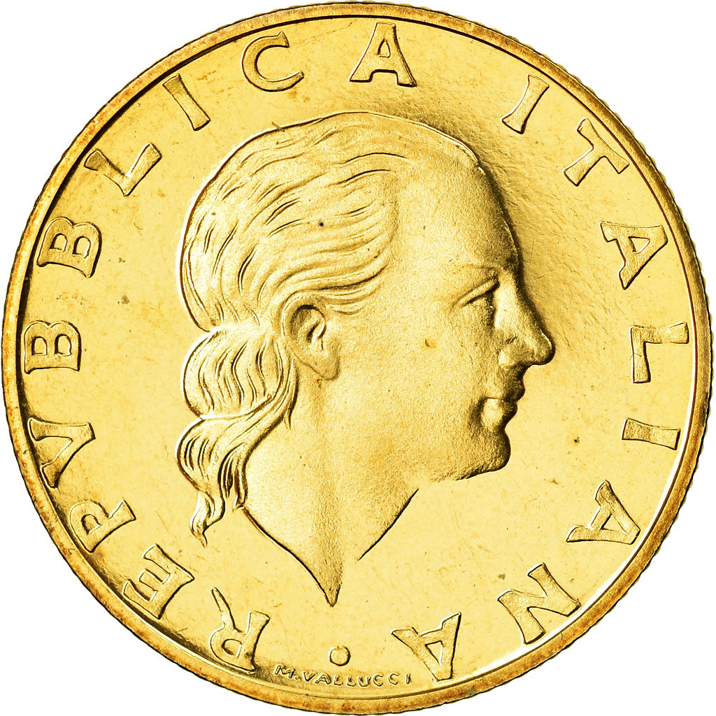 Coin, Italy, 200 Lire, 1988, Rome, Proof, MS(65-70), Aluminum-Bronze, KM:105