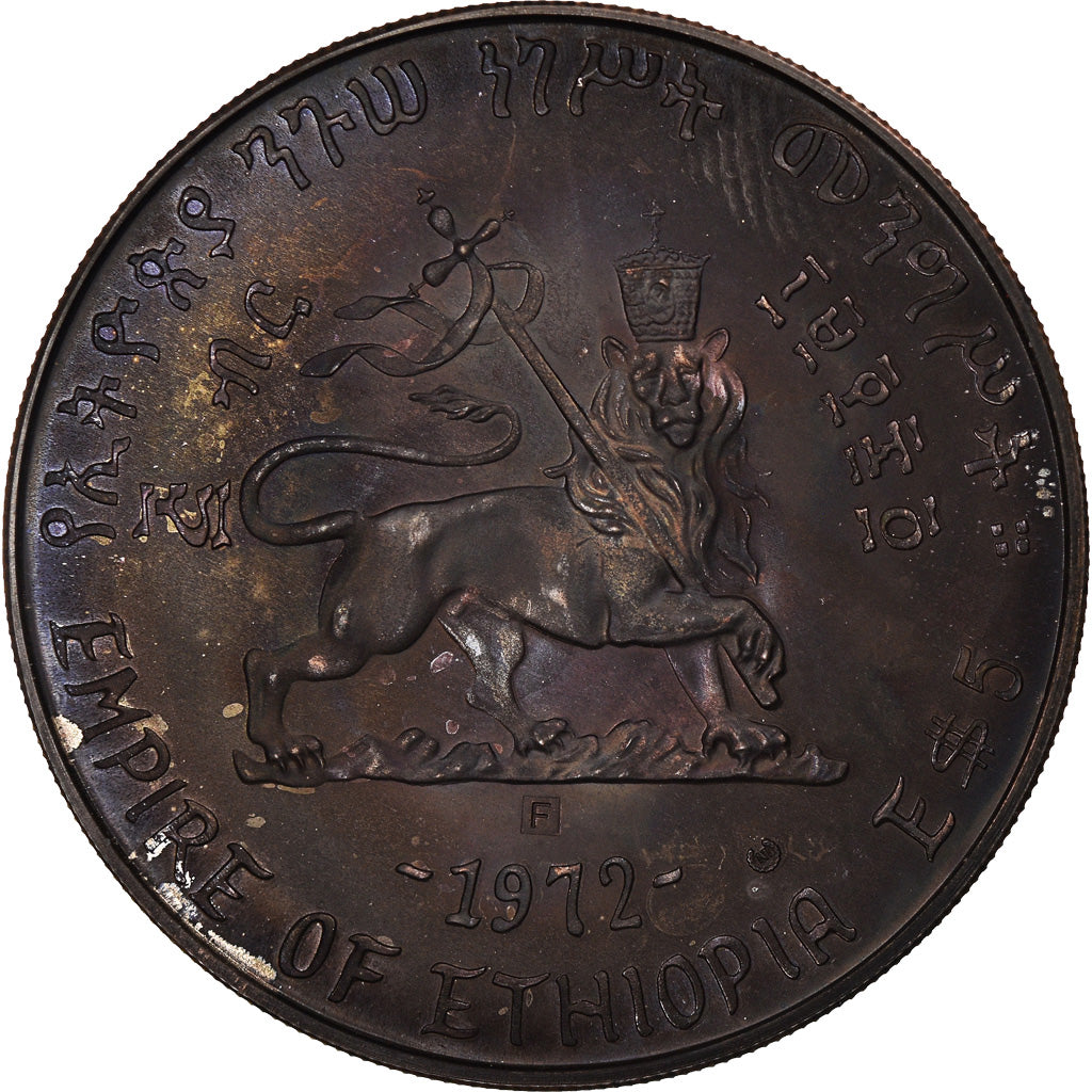 Münze, Äthiopien, Haile Selassie, 5 Dollars, 1972, STGL, Silber, KM:50