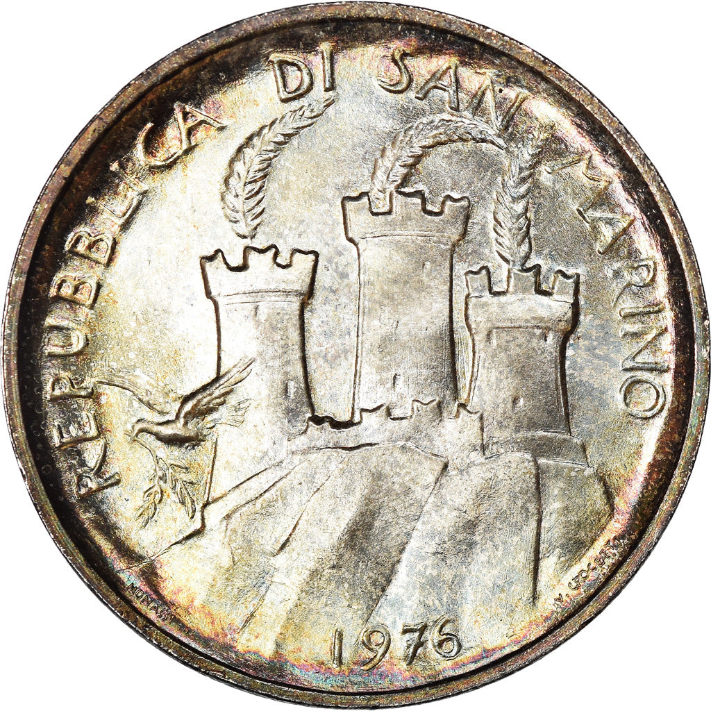 Münze, San Marino, 500 Lire, 1976, VZ+, Silber, KM:59