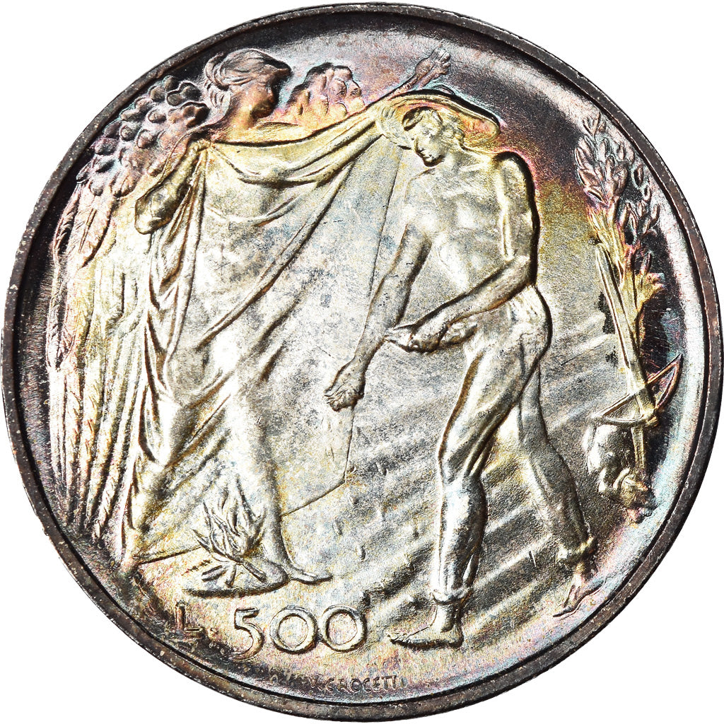 Münze, San Marino, 500 Lire, 1976, VZ+, Silber, KM:59