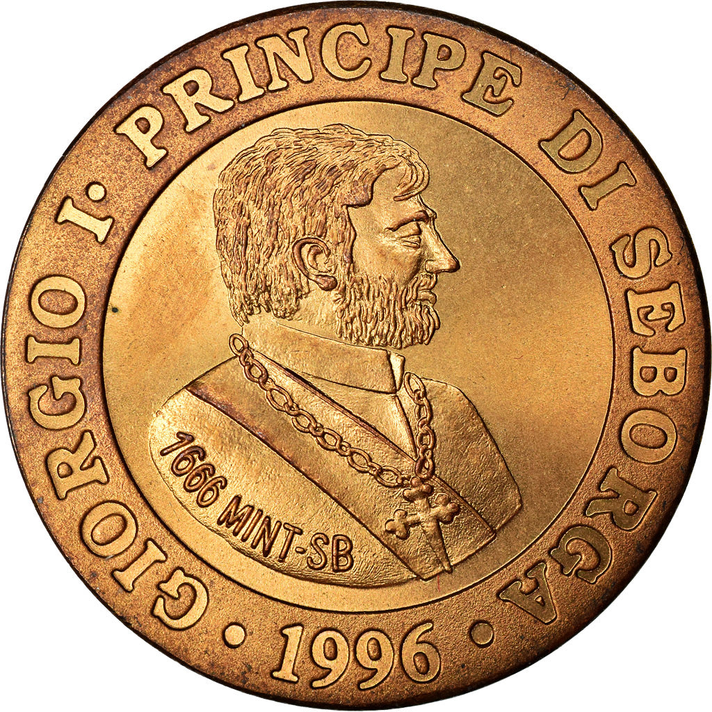 Moneta, SEBORGA, Prince Giorgio I, Luigi, 1996, Seborga, SPL, Bronzo, KM:10