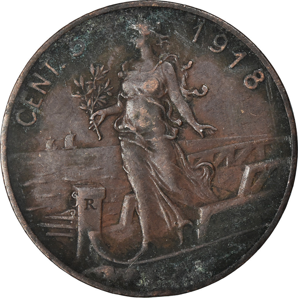 Coin, Italy, Vittorio Emanuele III, 5 Centesimi, 1918, Rome, EF(40-45), Bronze