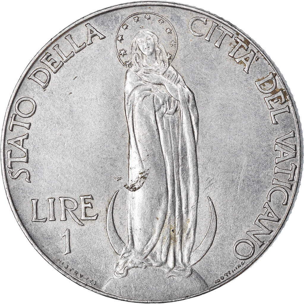 Moneda, CIUDAD DEL VATICANO, Pius XII, Lira, 1941, EBC, Acero inoxidable, KM:26a
