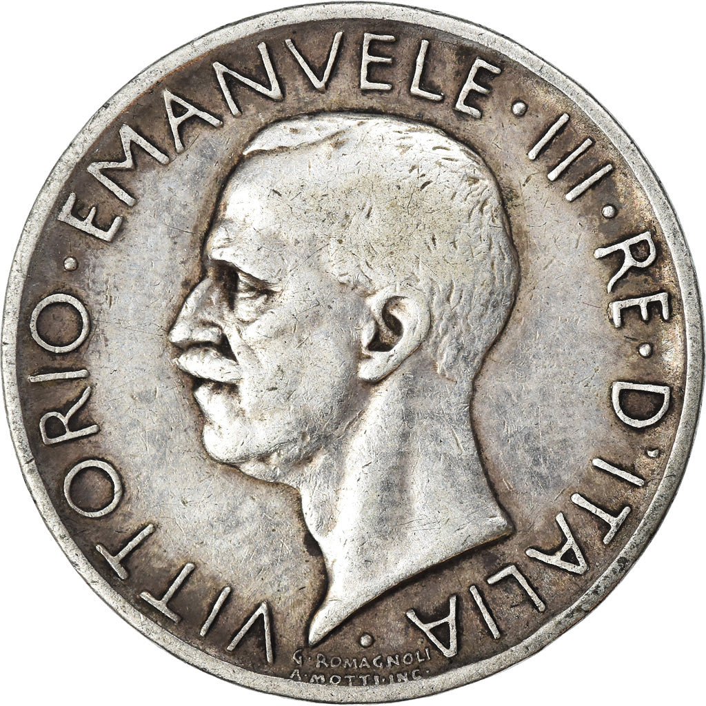 Moeda, Itália, Vittorio Emanuele III, 5 Lire, 1926, Rome, EF(40-45), Prata