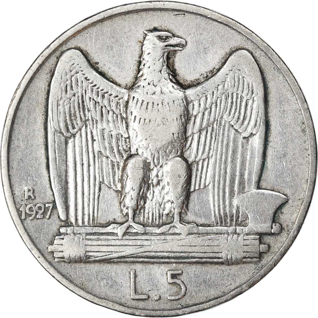 Monnaie, Italie, Vittorio Emanuele III, 5 Lire, 1927, Rome, TTB, Argent, KM:67.1