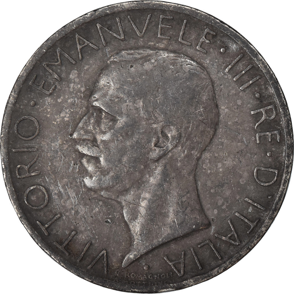 Moneta, Italia, Vittorio Emanuele III, 5 Lire, 1928, Rome, BB, Argento, KM:67.1