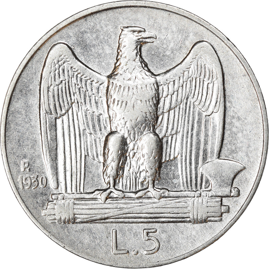 Monnaie, Italie, Vittorio Emanuele III, 5 Lire, 1930, Rome, TTB+, Argent