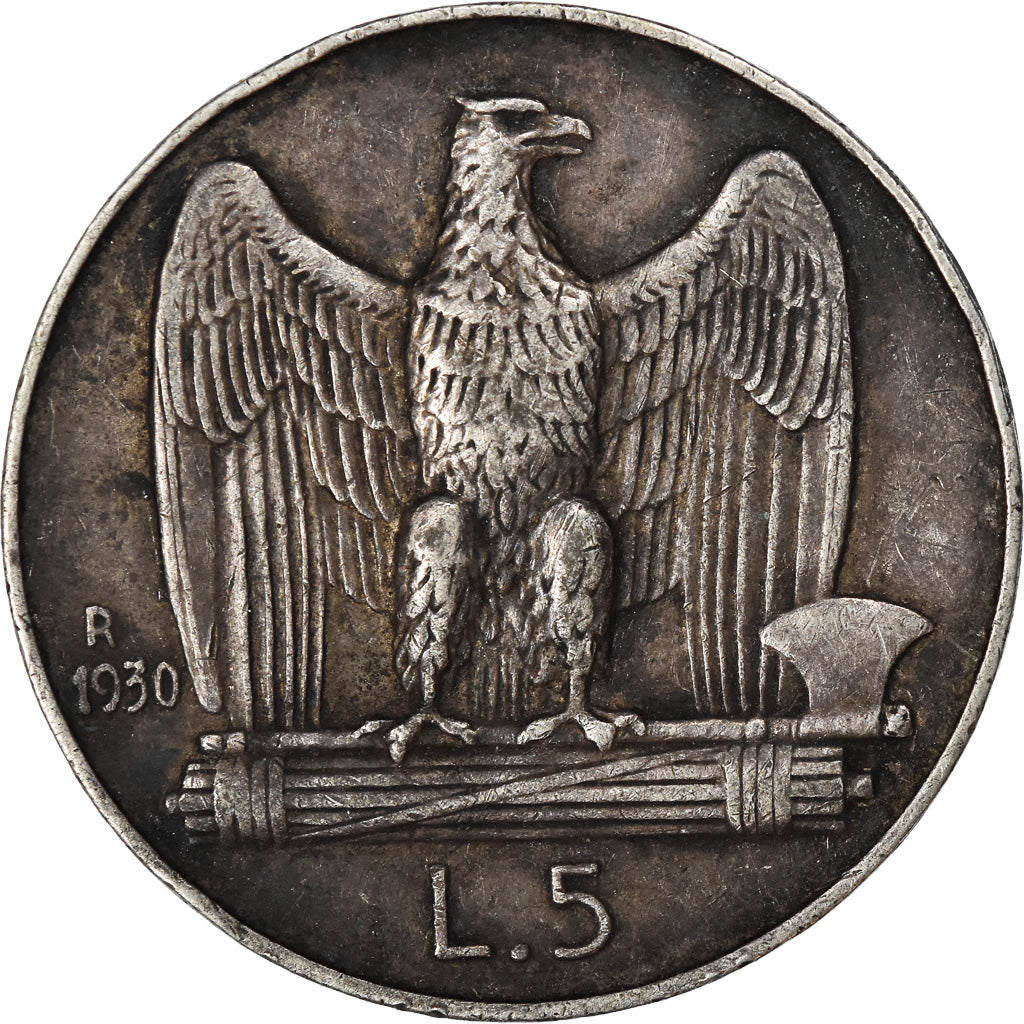 Münze, Italien, Vittorio Emanuele III, 5 Lire, 1930, Rome, VZ, Silber, KM:67.1
