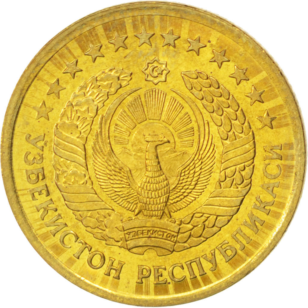 Monnaie, Uzbekistan, 3 Tiyin, 1994, SPL, Brass plated steel, KM:2.2