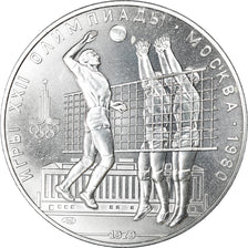 Moeda, Rússia, 10 Roubles, 1979, Saint-Petersburg, MS(63), Prata, KM:169
