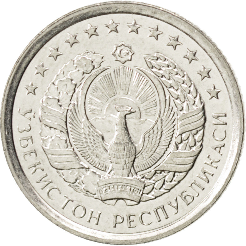 Moneta, Uzbekistan, 10 Tiyin, 1994, SPL, Acciaio ricoperto in nichel, KM:4.2