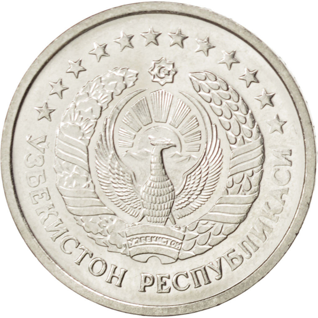 Coin, Uzbekistan, 20 Tiyin, 1994, MS(63), Nickel Clad Steel, KM:5.1