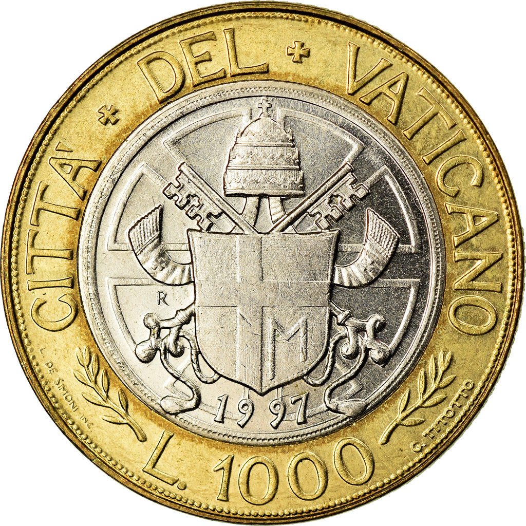 Moneta, CITTÀ DEL VATICANO, John Paul II, 1000 Lire, 1997, Roma, SPL