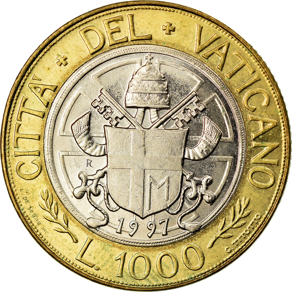 Moneta, CITTÀ DEL VATICANO, John Paul II, 1000 Lire, 1997, Roma, SPL