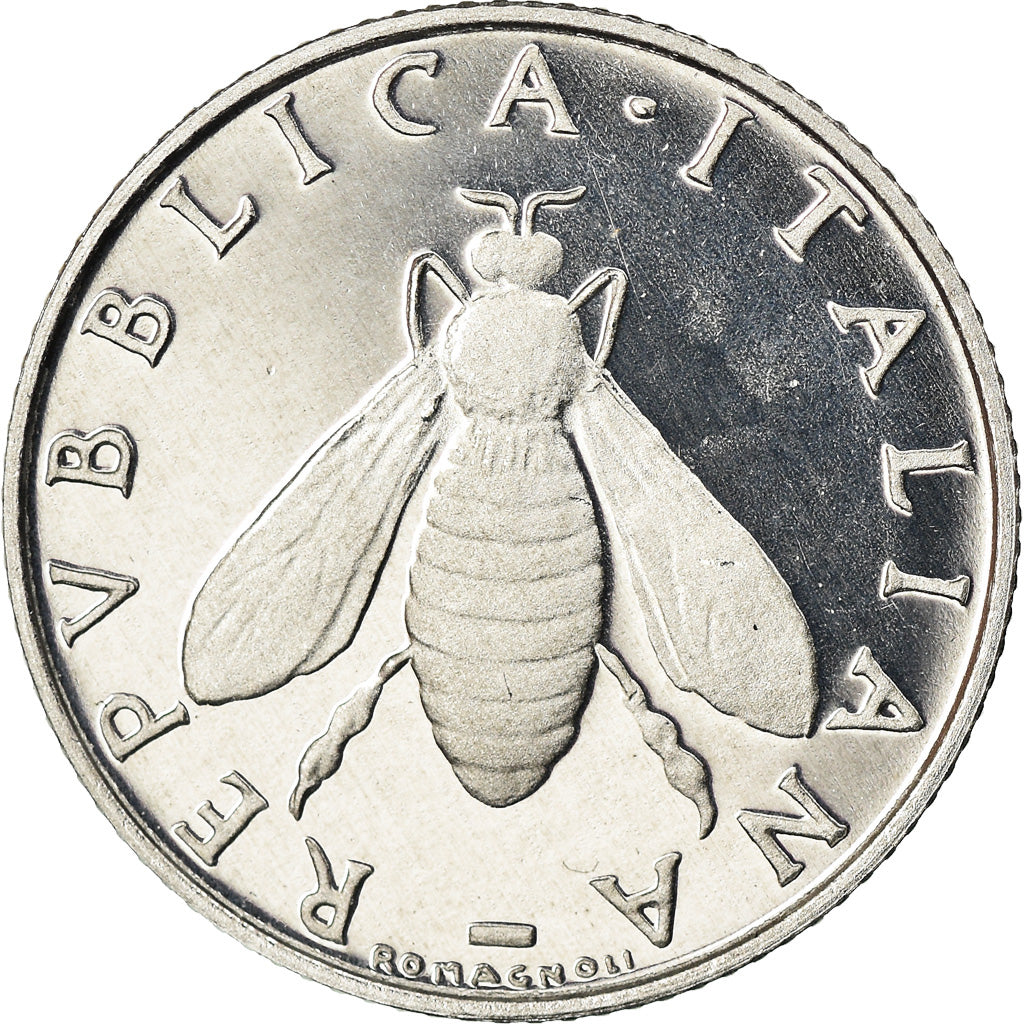 Monnaie, Italie, 2 Lire, 1989, Rome, Proof, FDC, Aluminium, KM:94
