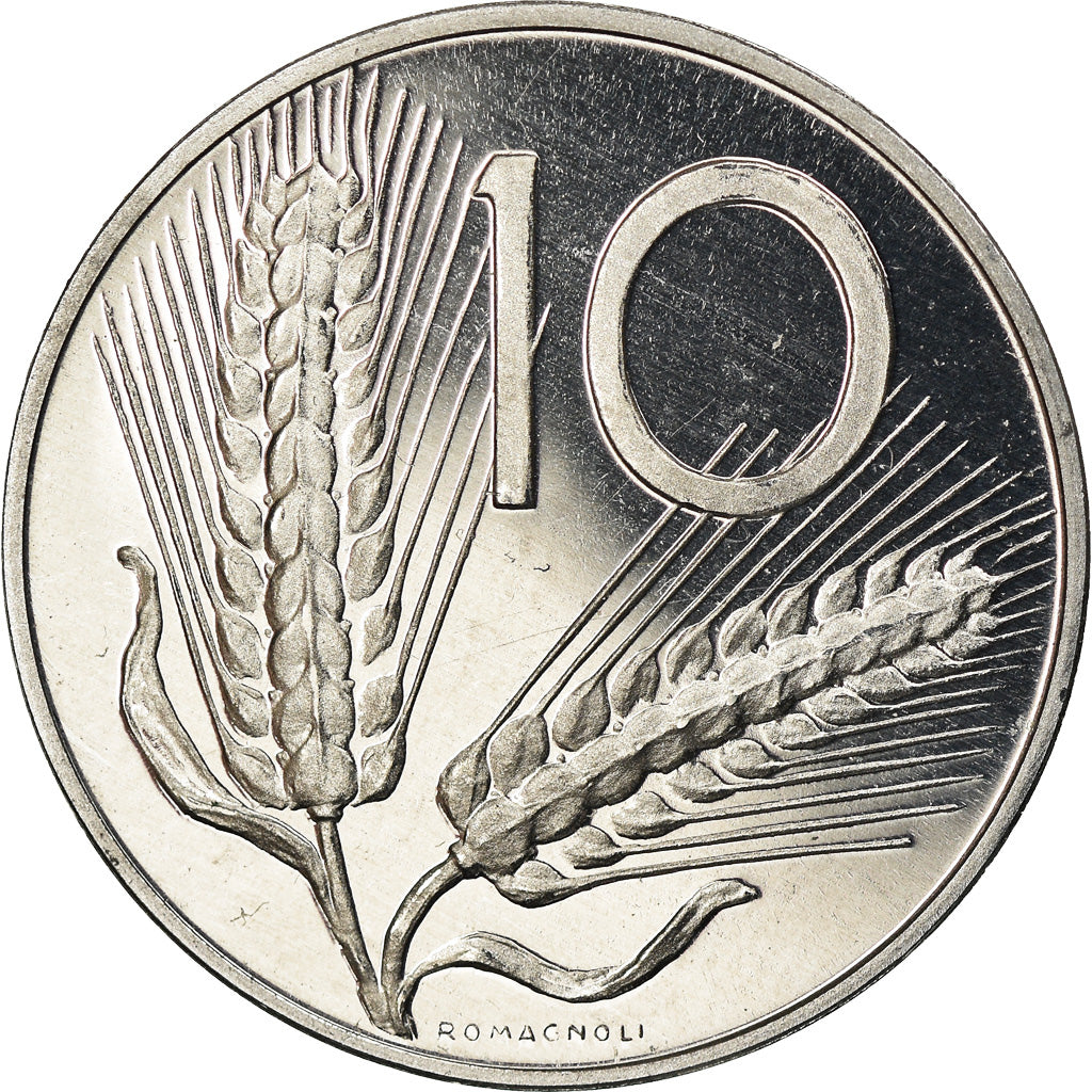 Monnaie, Italie, 10 Lire, 1989, Rome, Proof, FDC, Aluminium, KM:93
