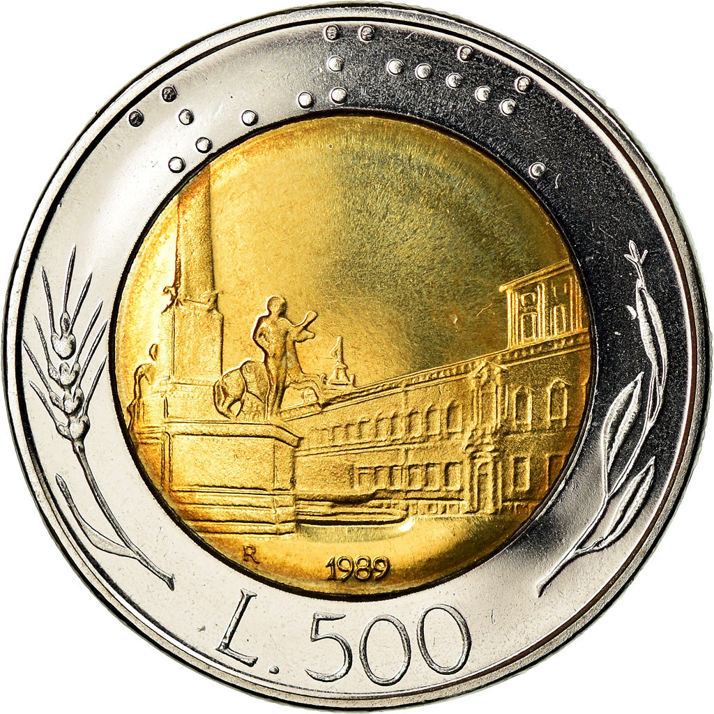 Monnaie, Italie, 500 Lire, 1989, Rome, Proof, FDC, Bi-Metallic, KM:111