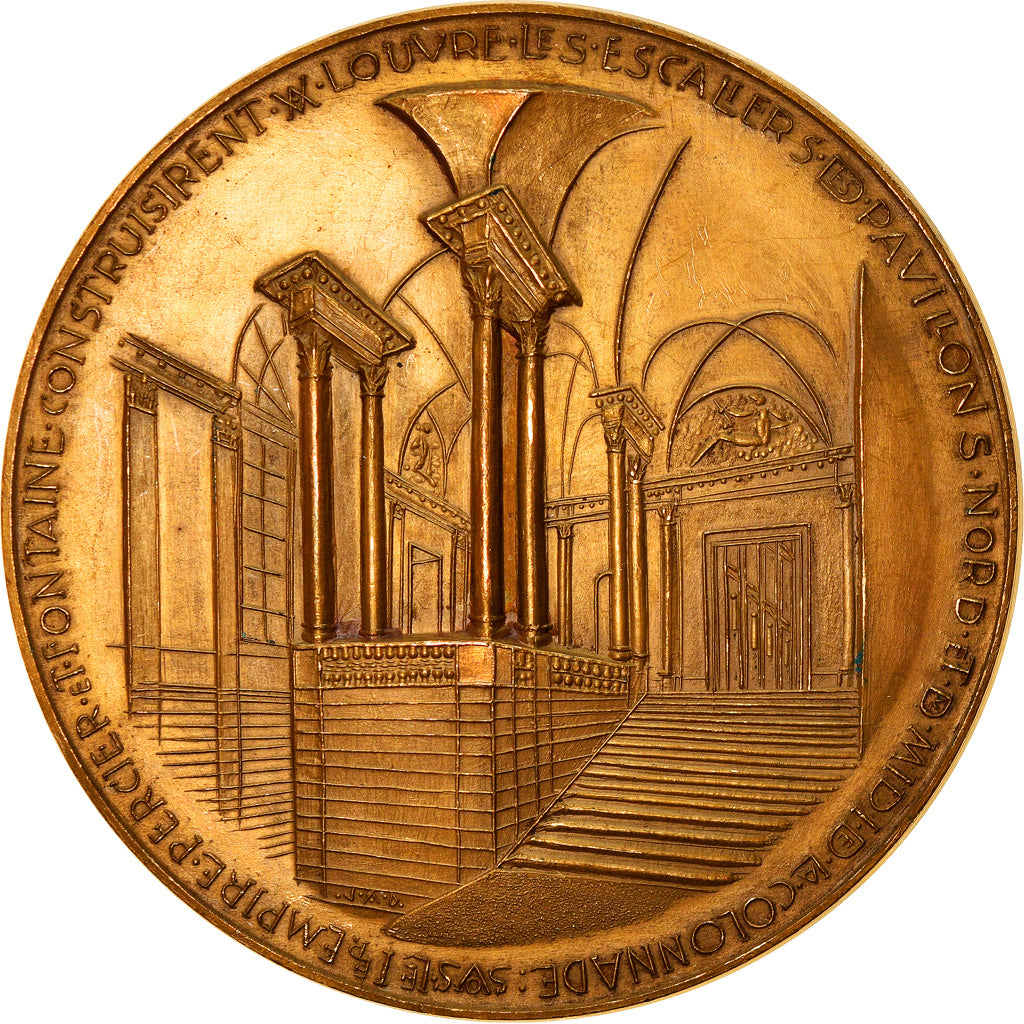 France, Medal, Napoléon Ier, Le Louvre, Escalier du Pavillon Nord, History