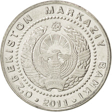 UZBEKISTAN, 500 Som, 2011, KM #34.1, MS(63), Copper-Nickel, 5.99