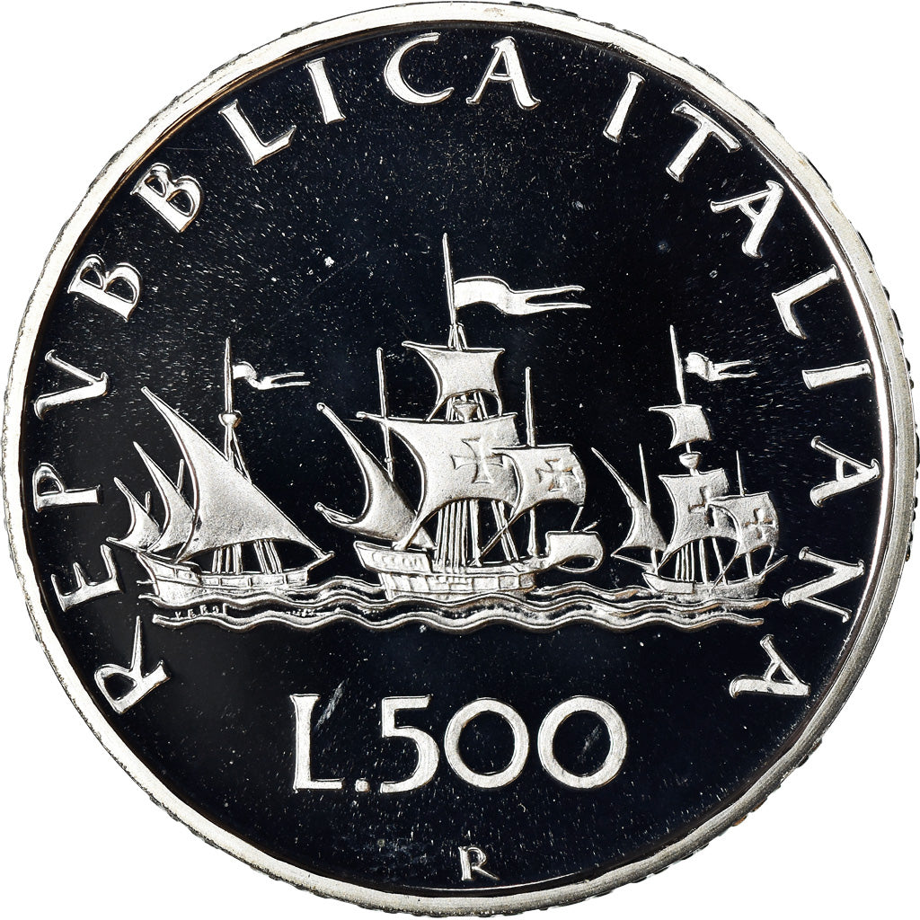 Moneta, Italia, 500 Lire, 1990, Rome, Proof, FDC, Argento, KM:98