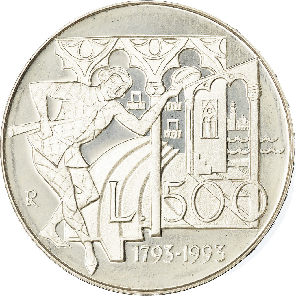 Münze, Italien, 500 Lire, 1993, Rome, Proof, STGL, Silber, KM:163