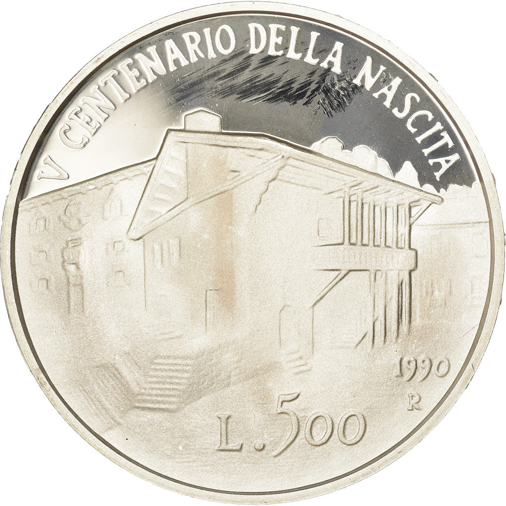Münze, Italien, 500 Lire, 1990, Rome, Proof, STGL, Silber, KM:146