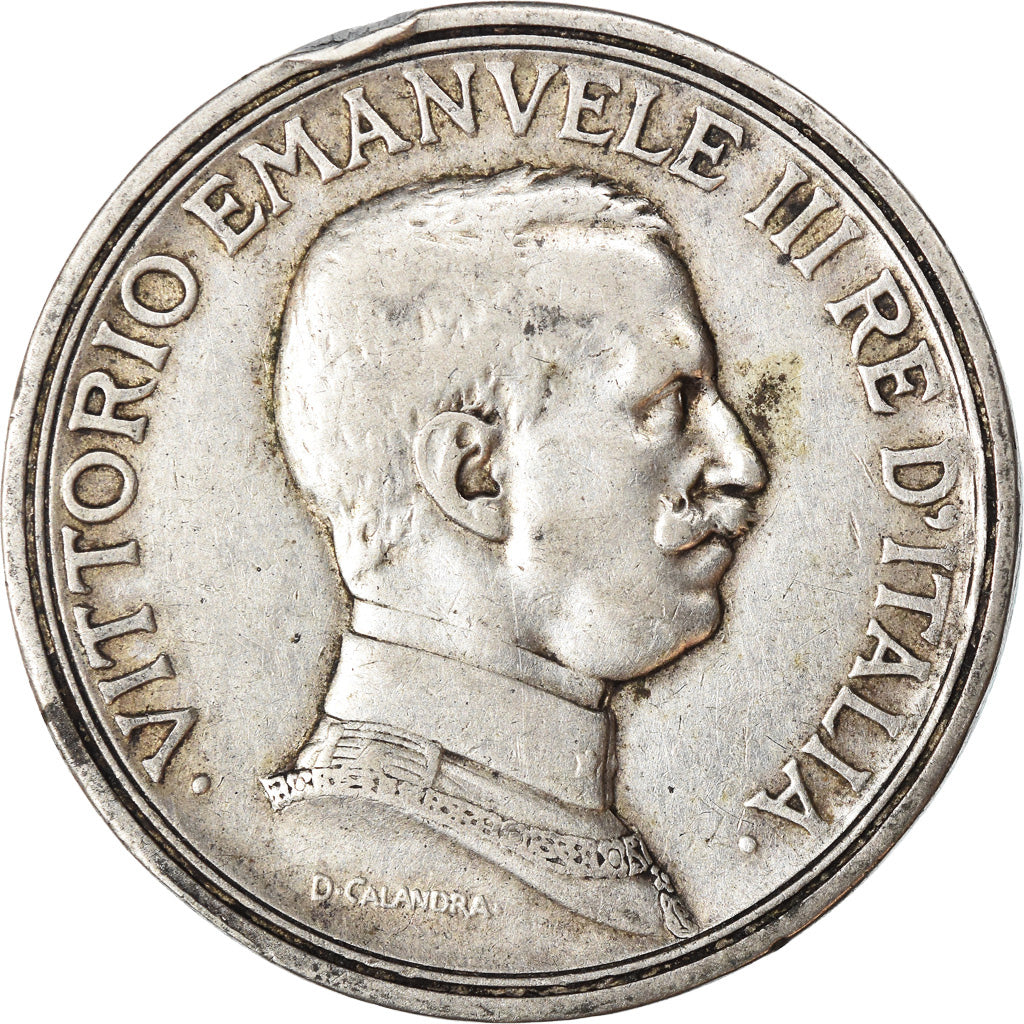 Münze, Italien, Vittorio Emanuele III, 2 Lire, 1917, Rome, S+, Silber, KM:55
