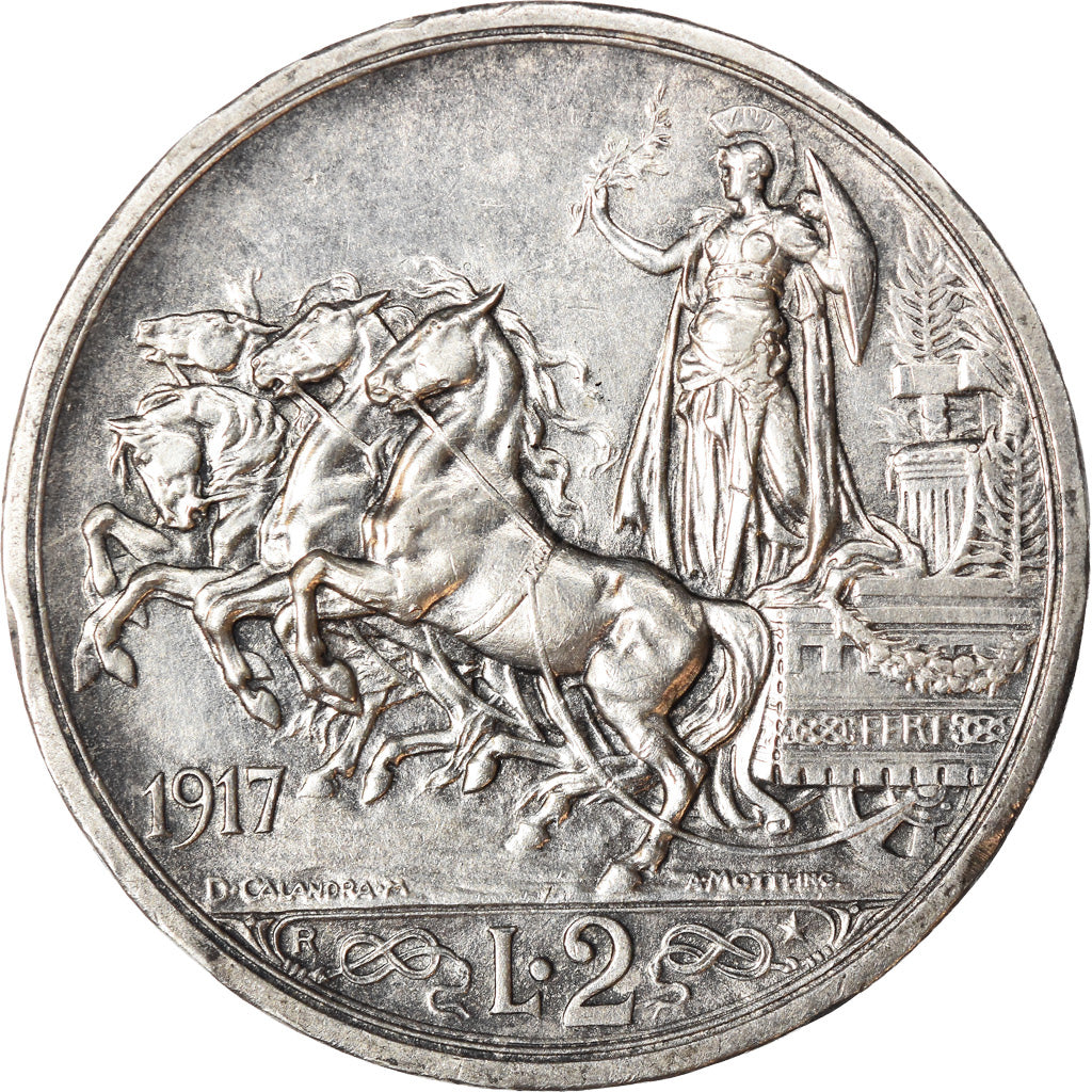 Monnaie, Italie, Vittorio Emanuele III, 2 Lire, 1917, Rome, SUP, Argent, KM:55