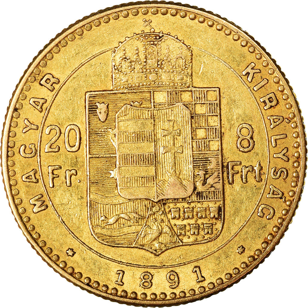 Moneta, Węgry, Franz Joseph I, 8 Forint 20 Francs, 1891, Kormoczbanya