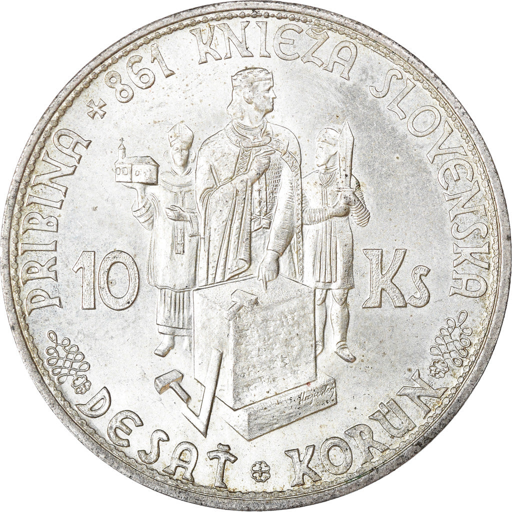 Münze, Slowakei, 10 Korun, 1944, UNZ, Silber, KM:9.1