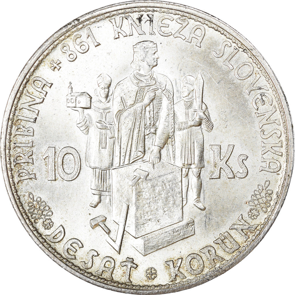 Münze, Slowakei, 10 Korun, 1944, UNZ, Silber, KM:9.1