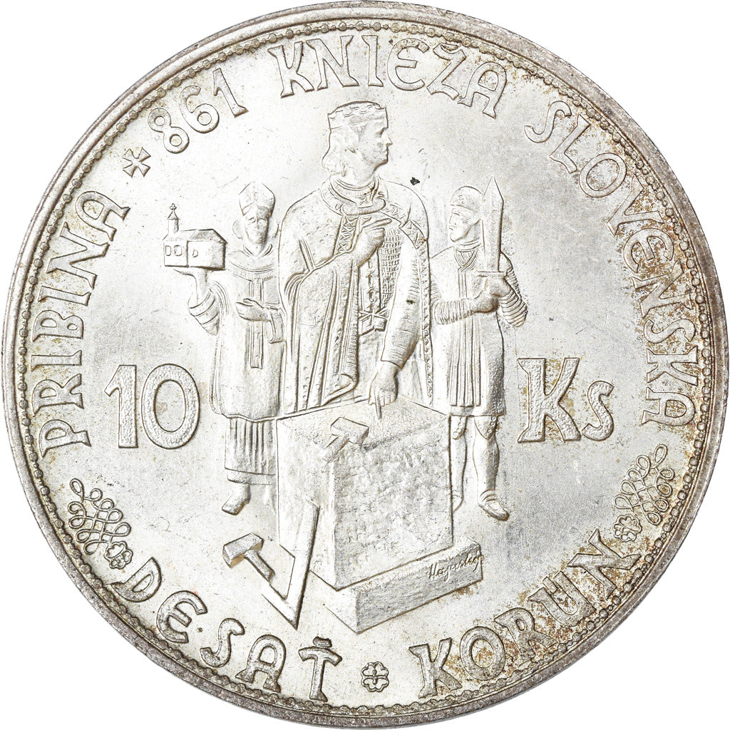 Münze, Slowakei, 10 Korun, 1944, UNZ, Silber, KM:9.1